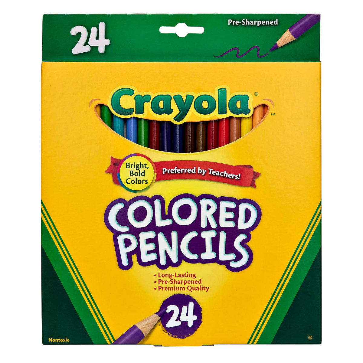  CRAYOLA COLOURED PENCILS FULL PK 24