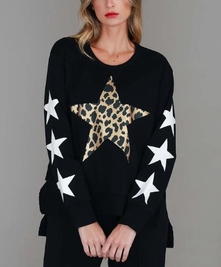 3rd STORY SYDNEY LEOPARD STAR SWEATER [SZ:XS]