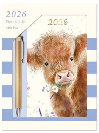 2026 DIARY GIFT SET WITH PEN [DE:Highland Cow]