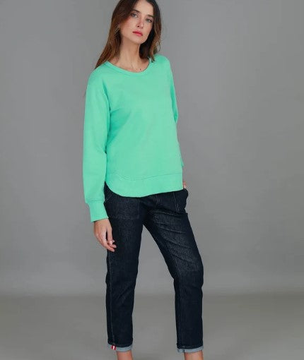 3rd STORY CHARLETTE CURVE HEM SWEATER [SZ:S   CL:JELLY MINT]