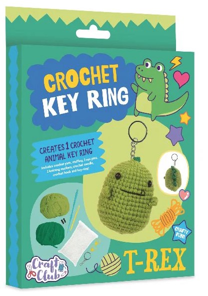 CRAFT CLUB CROCHET KEYRING T-REX