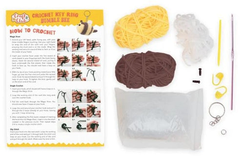 CRAFT CLUB CROCHET KEYRING BUMBLEBEE