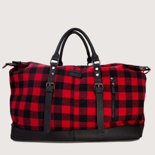 MOANA ROAD WAIKAWA WEEKEND BAG RED CHECK