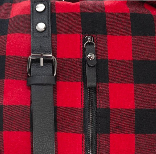 MOANA ROAD WAIKAWA WEEKEND BAG RED CHECK