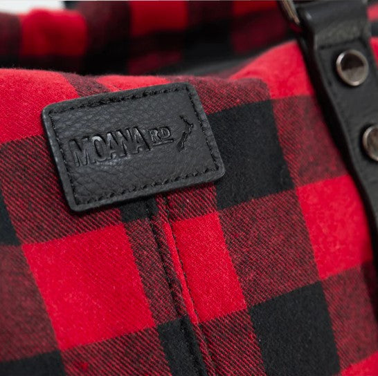 MOANA ROAD WAIKAWA WEEKEND BAG RED CHECK