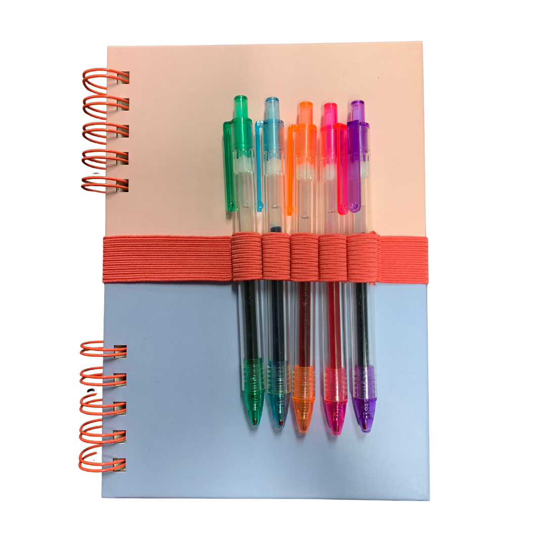 HARPER NOTEBOOK & PEN SET CORAL & SALT WATER