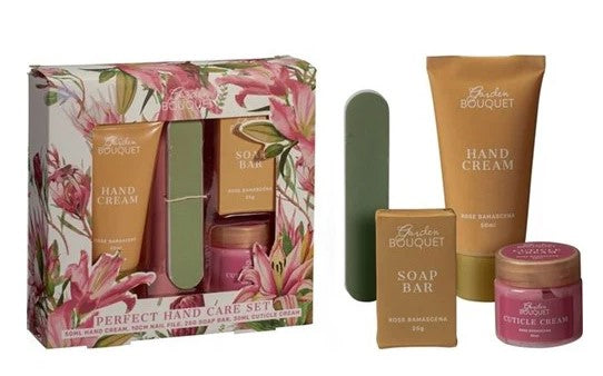 GARDEN BOUQUET HAND & NAIL CARE SET IN GIFT BOX 4pce