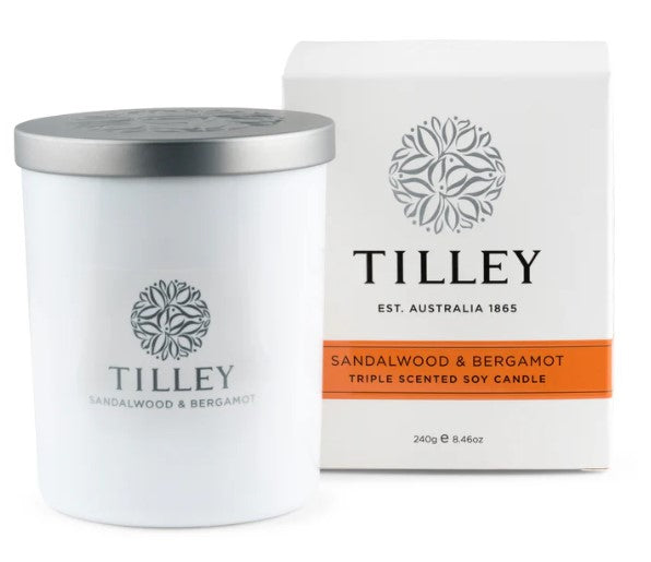 TILLEY TRIPLE SCENTED SOY CANDLE BERGAMOT
