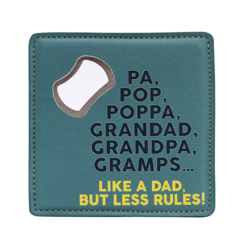 BOTTLE OPENER COASTER POP POPPA GRANDAD
