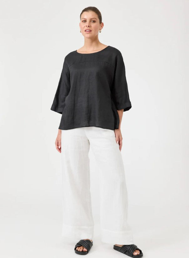 EB & IVE STUDIO RELAXED TOP ONE SIZE [CL:BLACK]