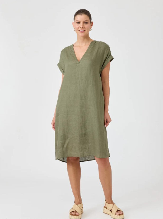 EB & IVE STUDIO DRESS [SZ:SMALL CL:KHAKI]