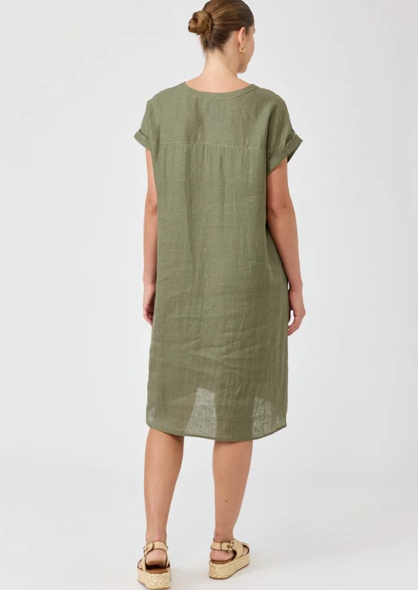 EB & IVE STUDIO DRESS [SZ:SMALL CL:KHAKI]