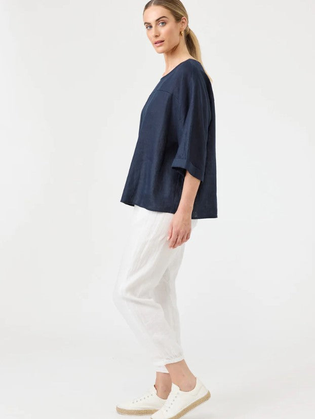 EB & IVE STUDIO RELAXED TOP ONE SIZE [CL:NAVY]