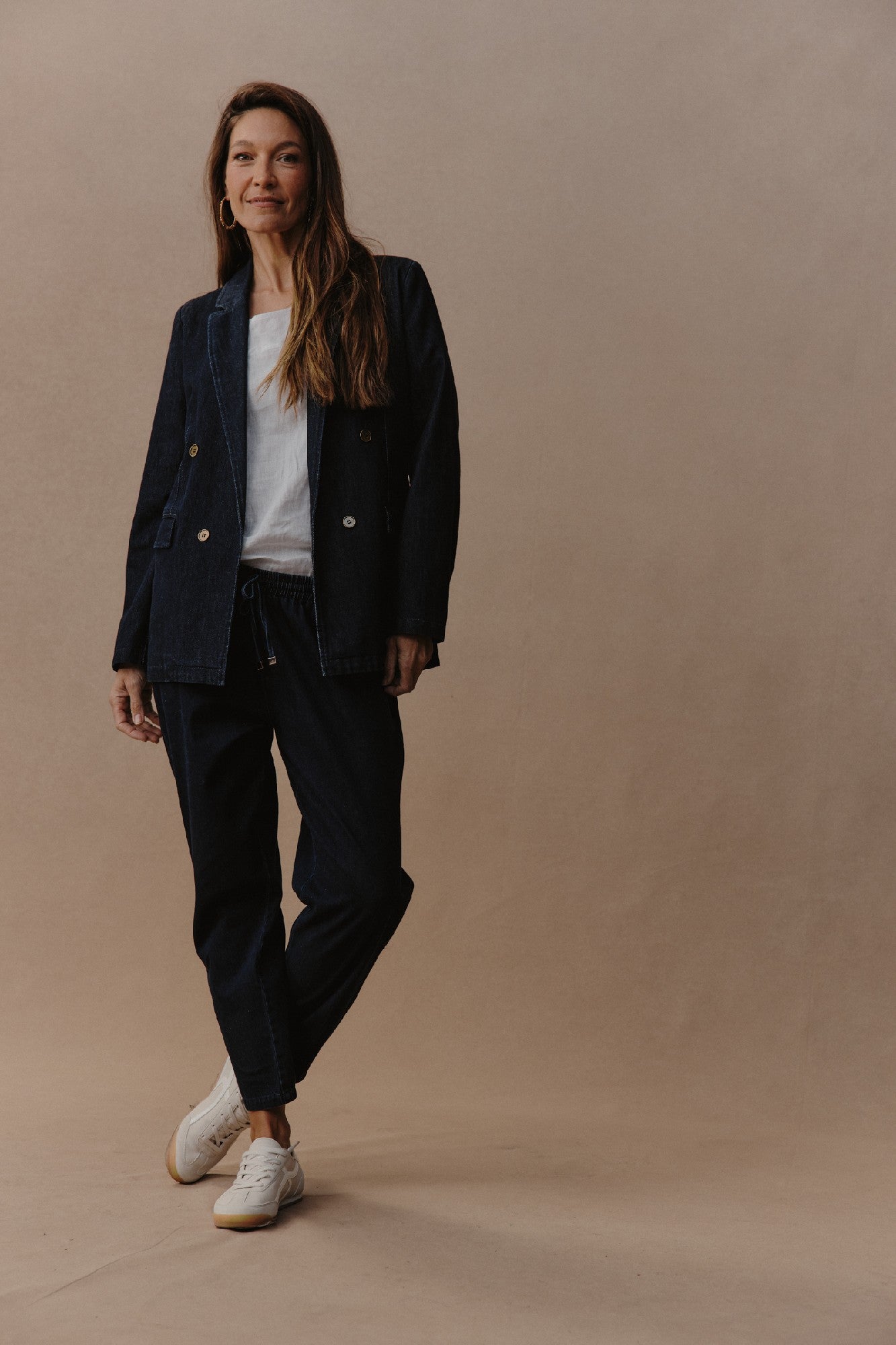 EB & IVE PEPI DENIM BLAZER OXFORD [SZ:MEDIUM]
