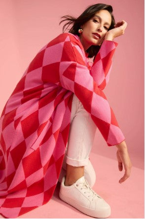 HAVEN CASABLANCA CARDIGAN CHILLI/PINK ONE SIZE