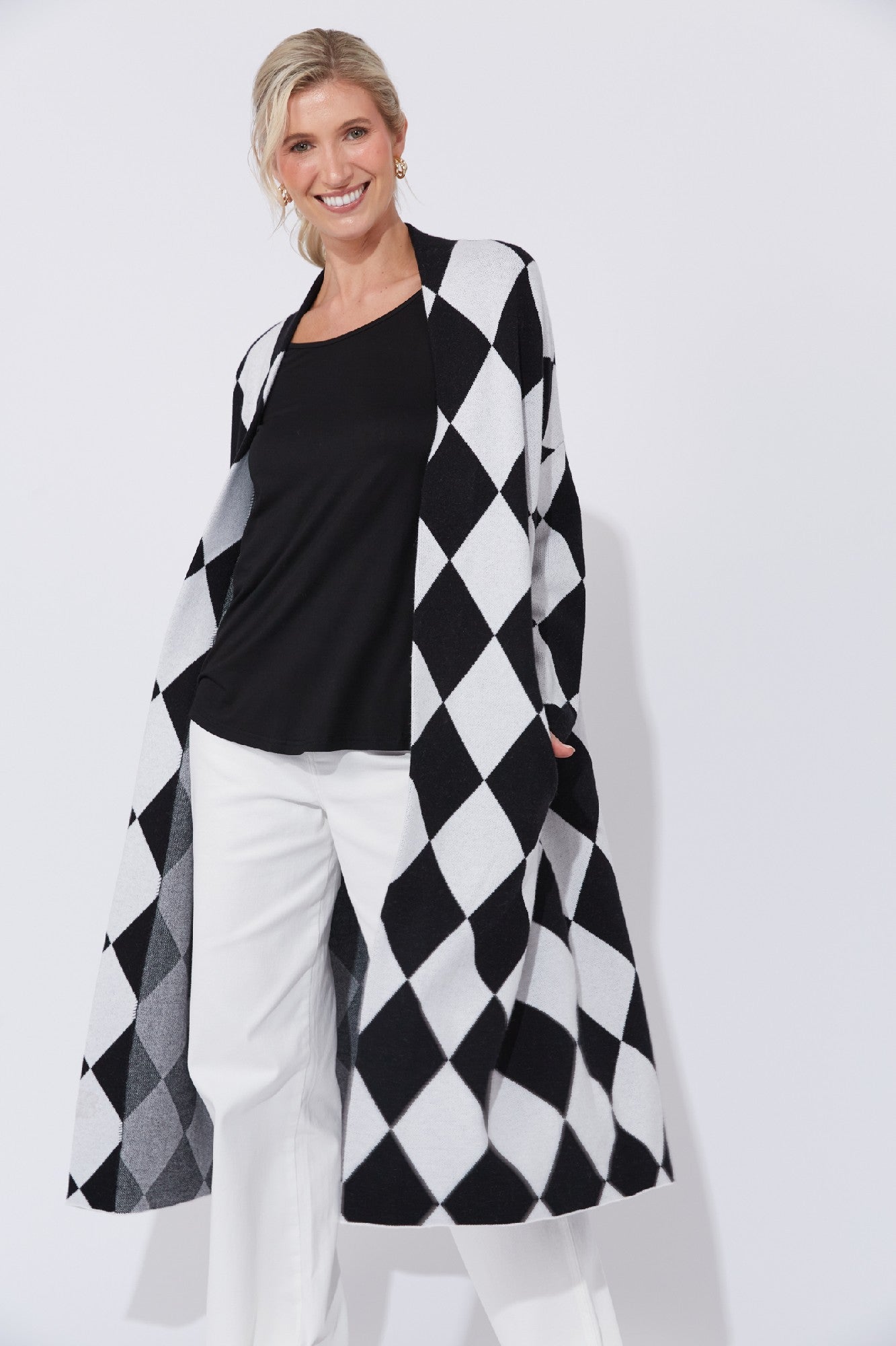 HAVEN CASABLANCA CARDIGAN WHITE/KOHL ONE SIZE