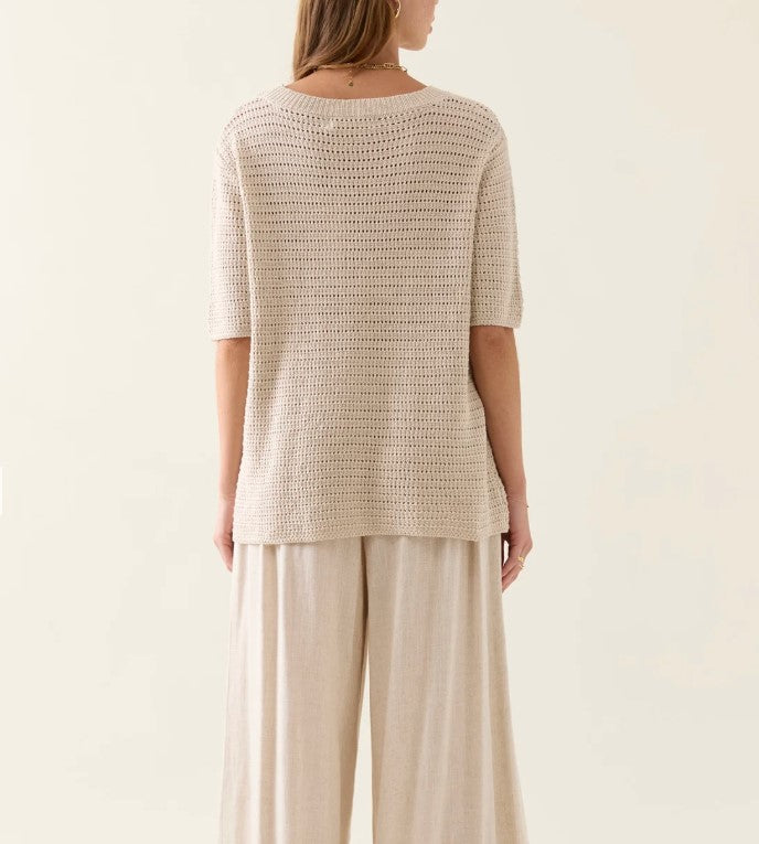 ISLE OF MINE SYLVIE KNIT TSHIRT [SZ:XSMALL CL:CANVAS]