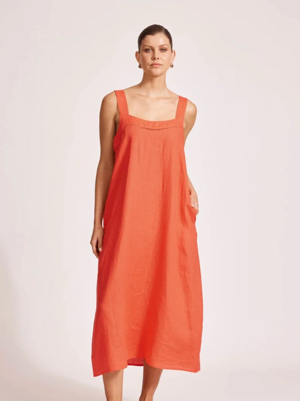 EB & IVE MIRAMAR TANK MAXI DRESS CORAL [SZ:MEDIUM]