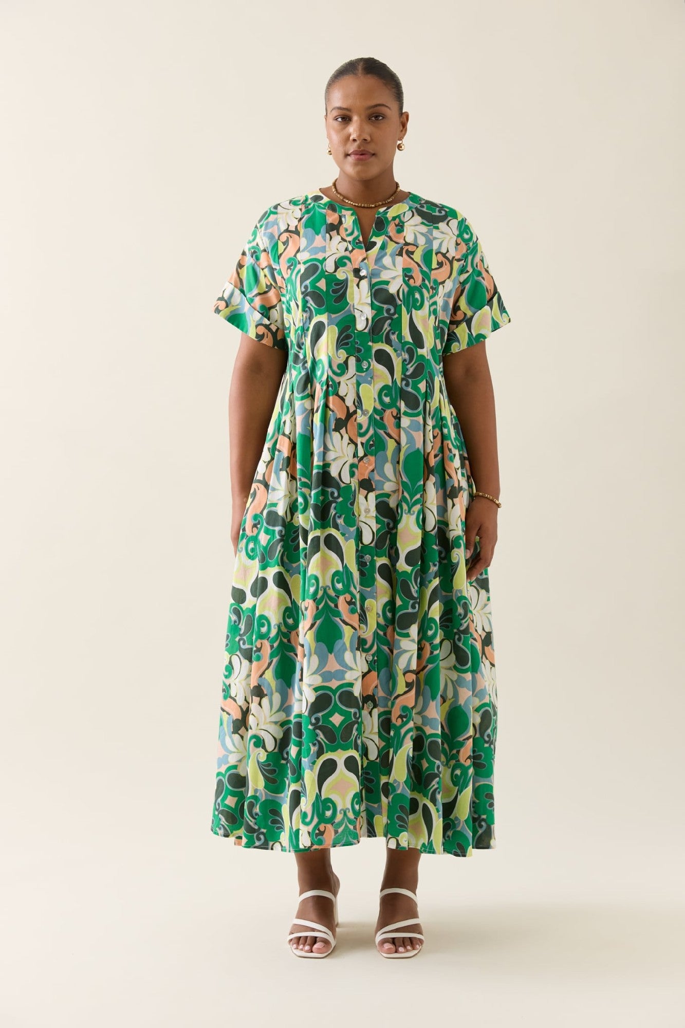 ISLE OF MINE AURORA PLEAT MAXI DRESS PAISLEY [SZ:SMALL]