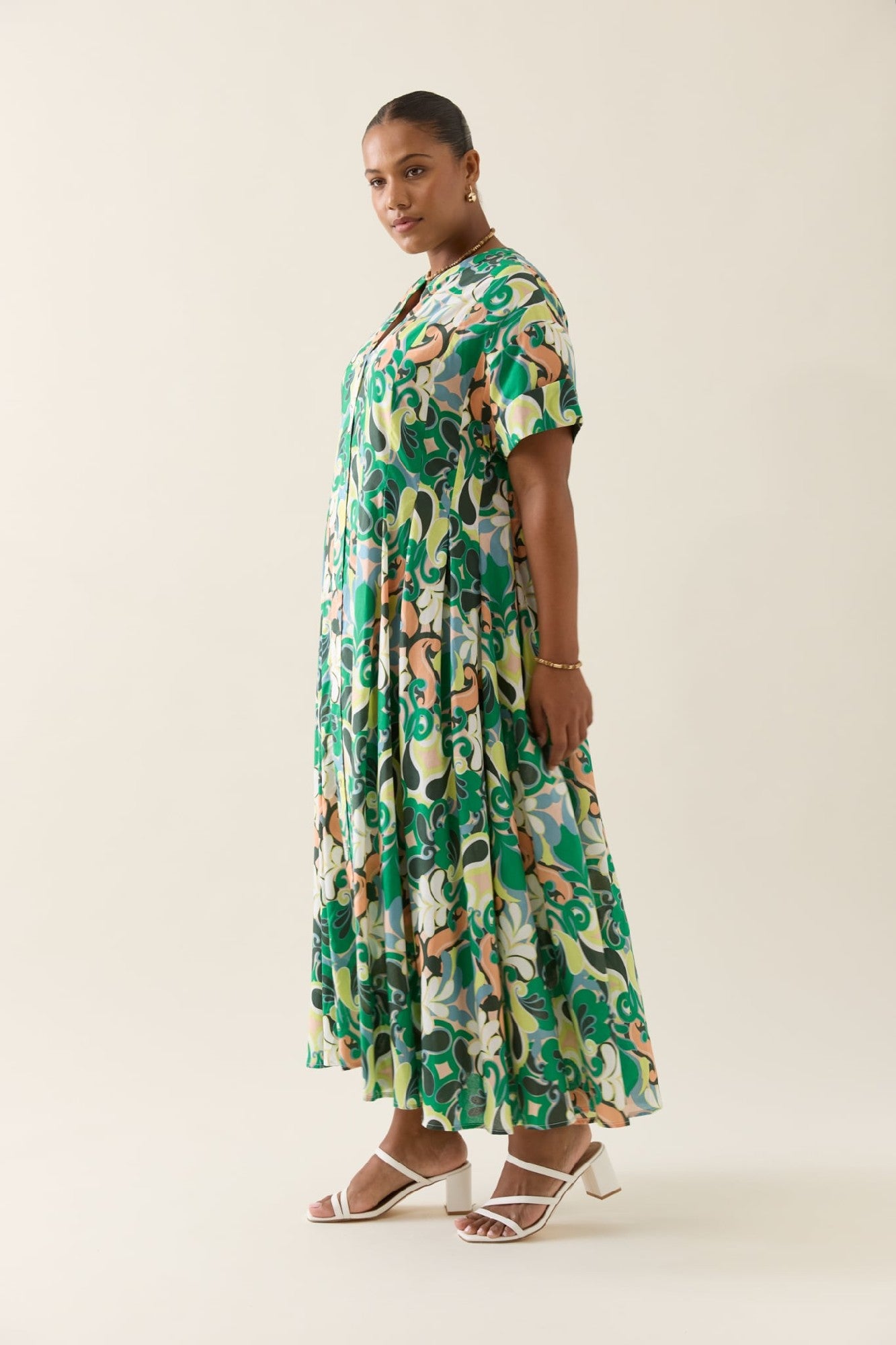 ISLE OF MINE AURORA PLEAT MAXI DRESS PAISLEY [SZ:SMALL]
