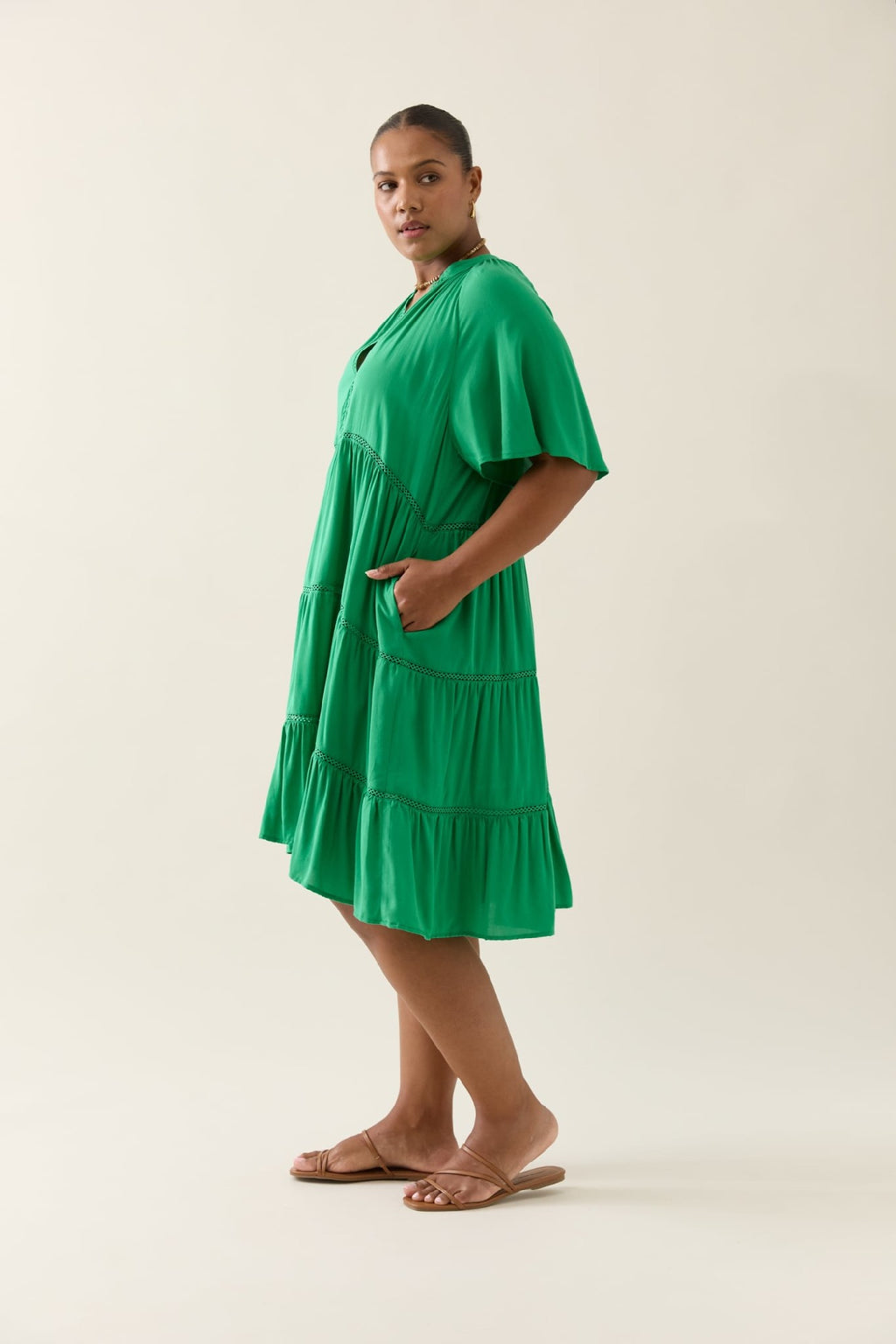 ISLE OF MINE OLINE DRESS [SZ:XSMALL CL:GREEN]