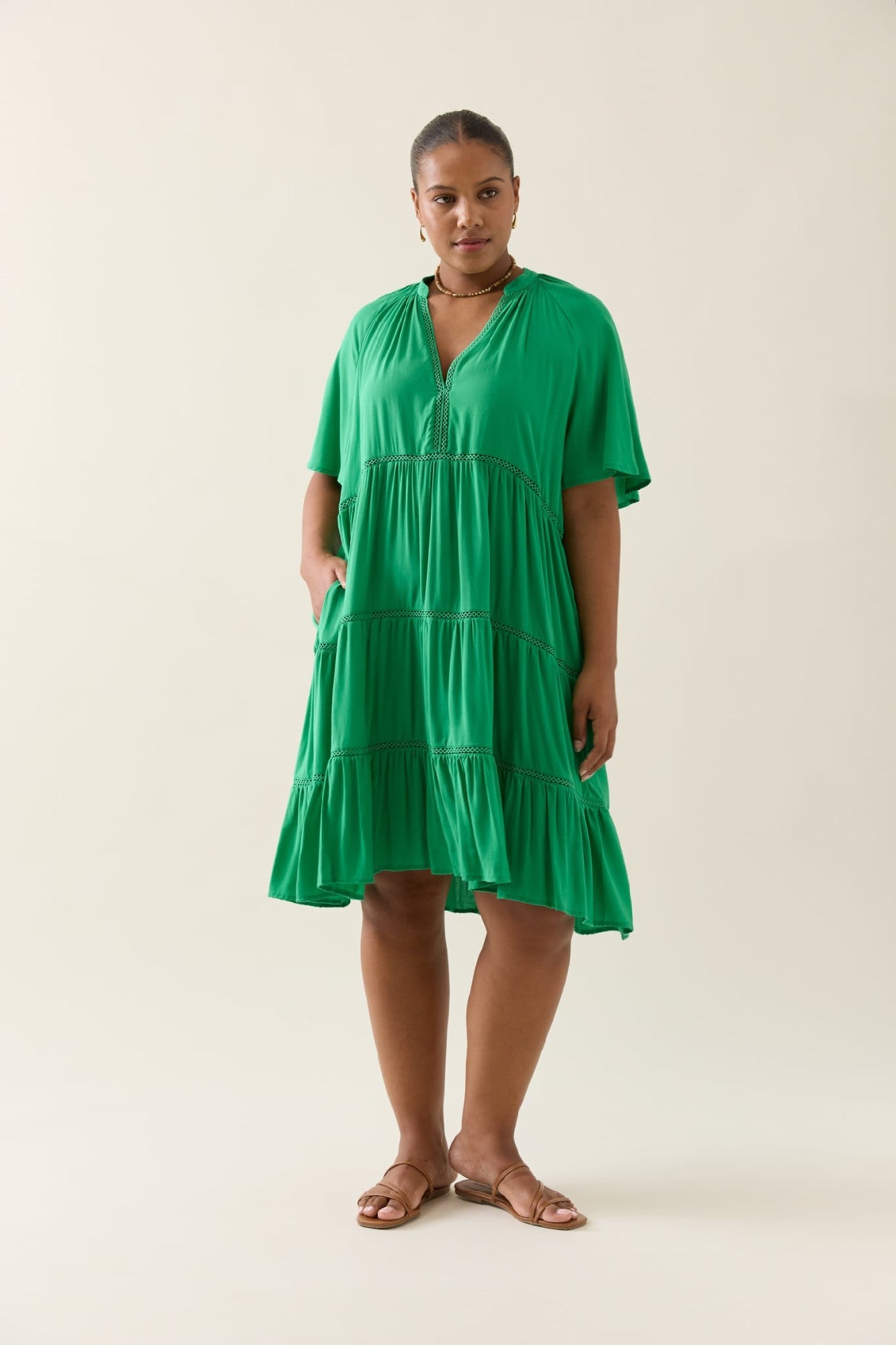 ISLE OF MINE OLINE DRESS [SZ:XSMALL CL:GREEN]