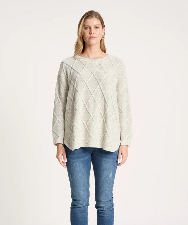 EB & IVE LIORA RELAXED JUMPER [CL:BISQUE]