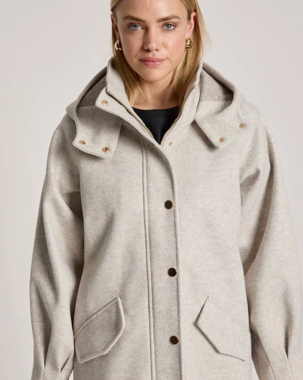 EB & IVE SABLE HOOD JACKET [SZ:XSMALL CL:BISQUE]