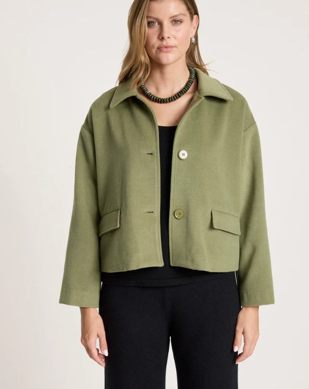 EB & IVE WANDERER CROP JACKET [SZ:SMALL CL:PAMPAS]