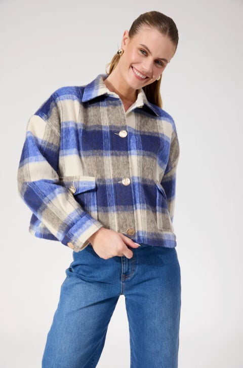 HAVEN FARGO CROPPED JACKET [SZ:XSMALL CL:BLUE]