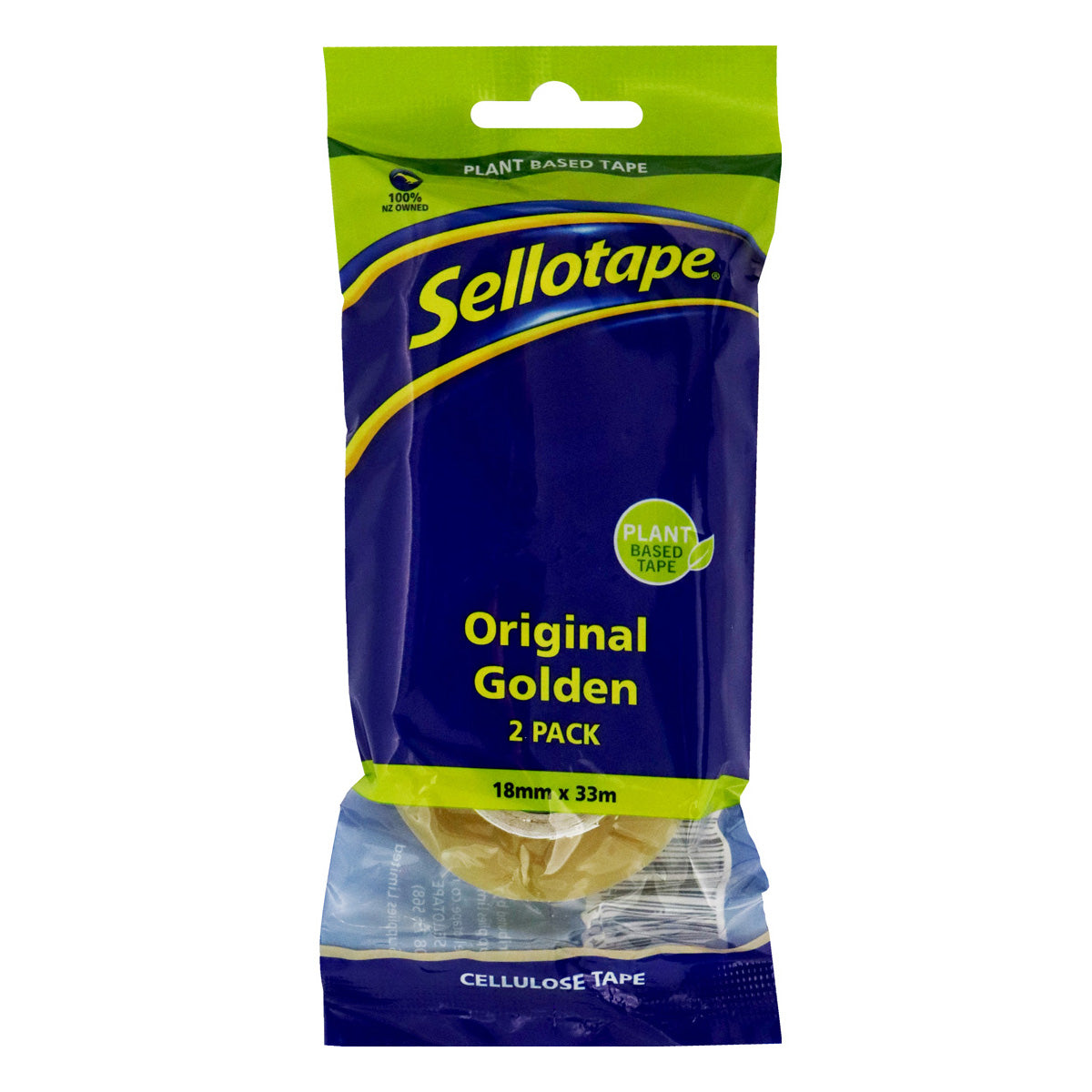 TAPE S/TAPE CELLULOSE 18MMX33M PK 2