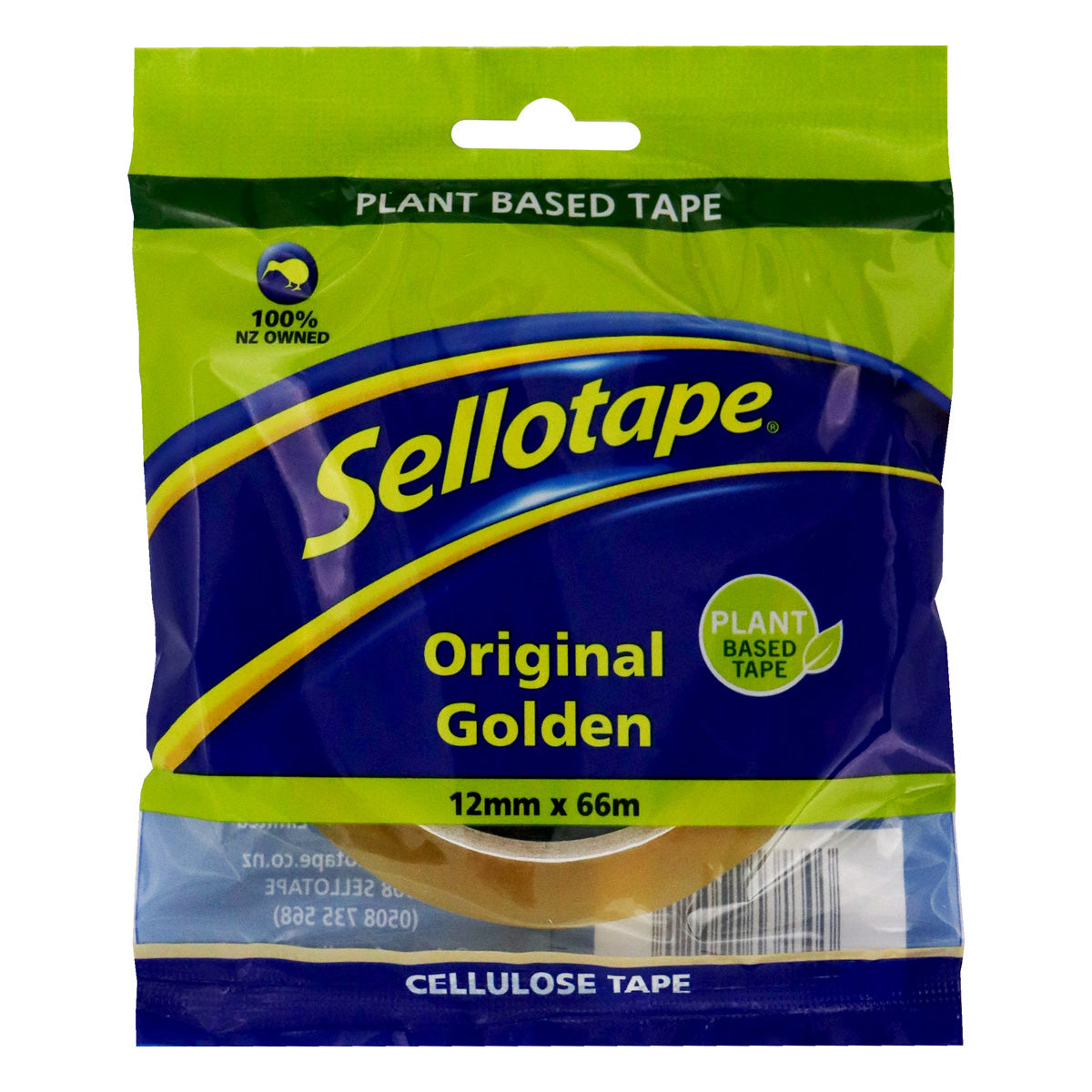 TAPE S/TAPE CELLULOSE 12MMX66M