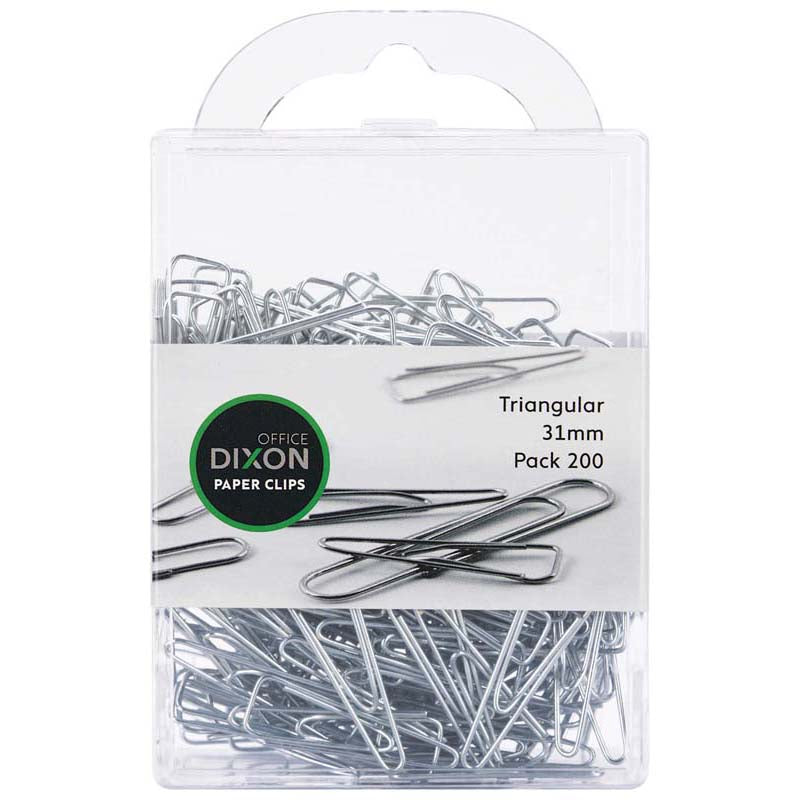PAPER CLIPS DIXON 31MM TRI PACK 200
