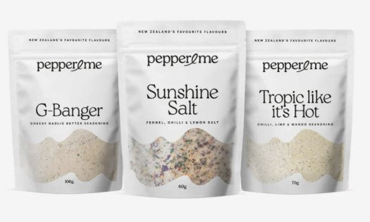 PEPPER & ME POCKET ROCKETS BOXED G-Banger 100g Sunshine Salt 60g Tropic like it’s Hot 70g